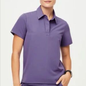 Figs Nala Short Sleeve Scrub Polo Limited Edition Amythest